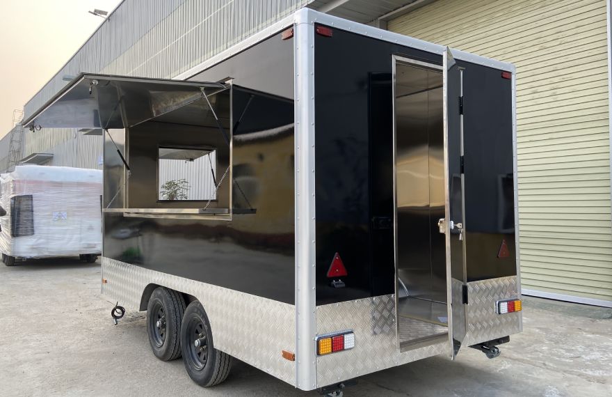 empty custom fast food trailer for sale